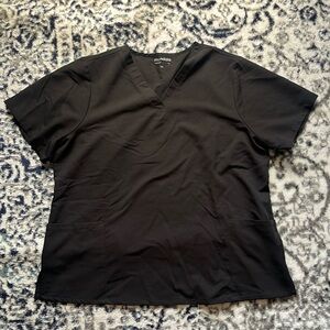 Mandala Scrubs 2XL color: black. Worn once. Top and bottom included.
